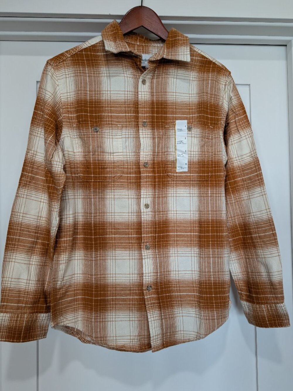 Men's Mid weight Standard Fit Size Small Goodfellow & Co Longsleeve Flannel